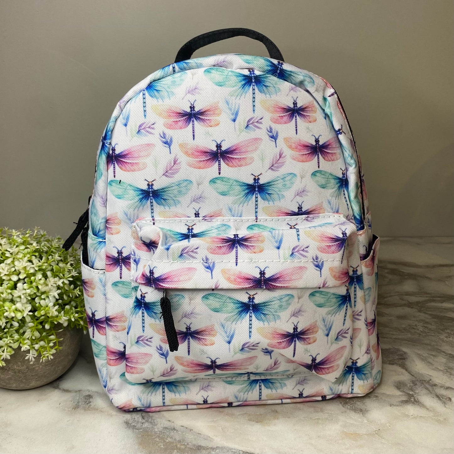 Mini Backpack - Dragonfly Watercolor