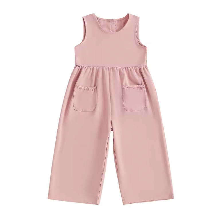 Pink Tank Wide Leg Pocket Jumpsuit-PREORDER
