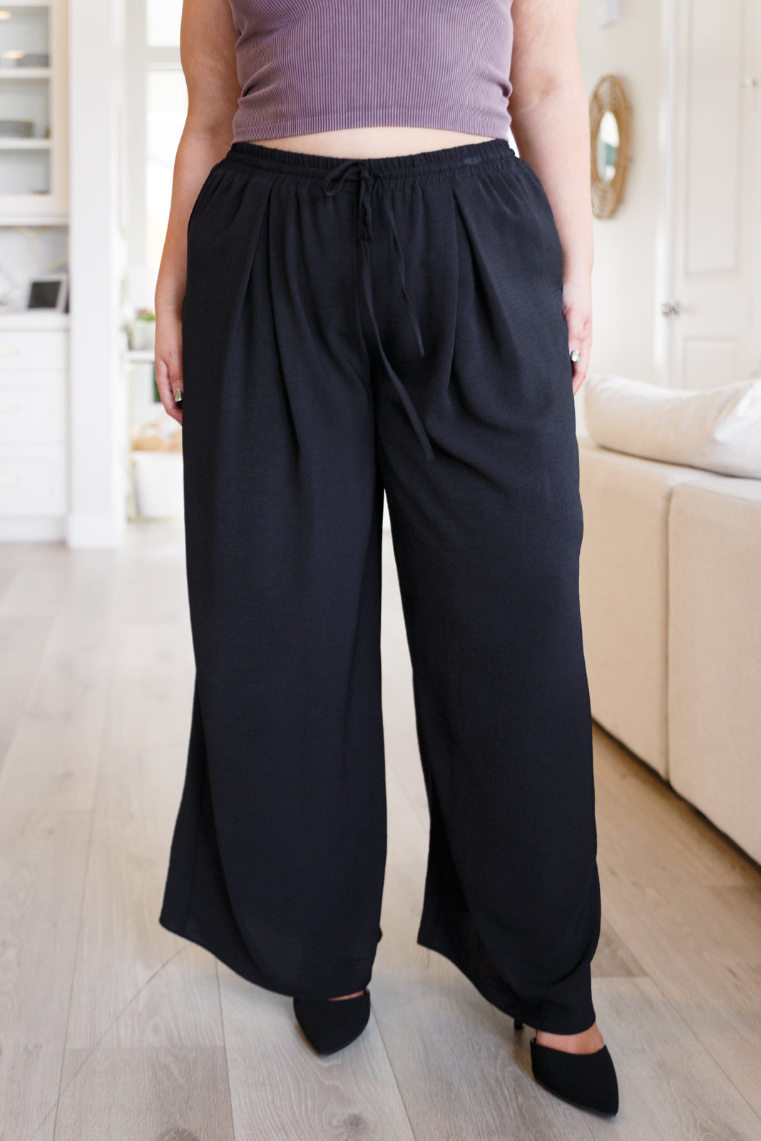 Fern'' black long pants for Women