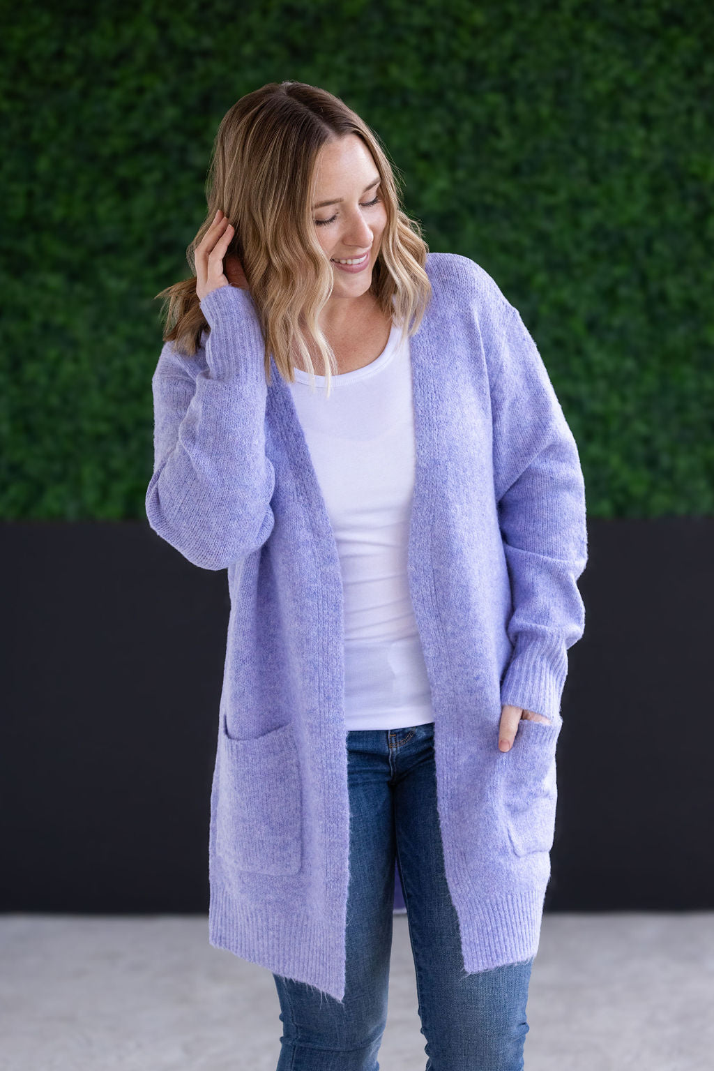 Madison Cozy Cardigan - Lavender