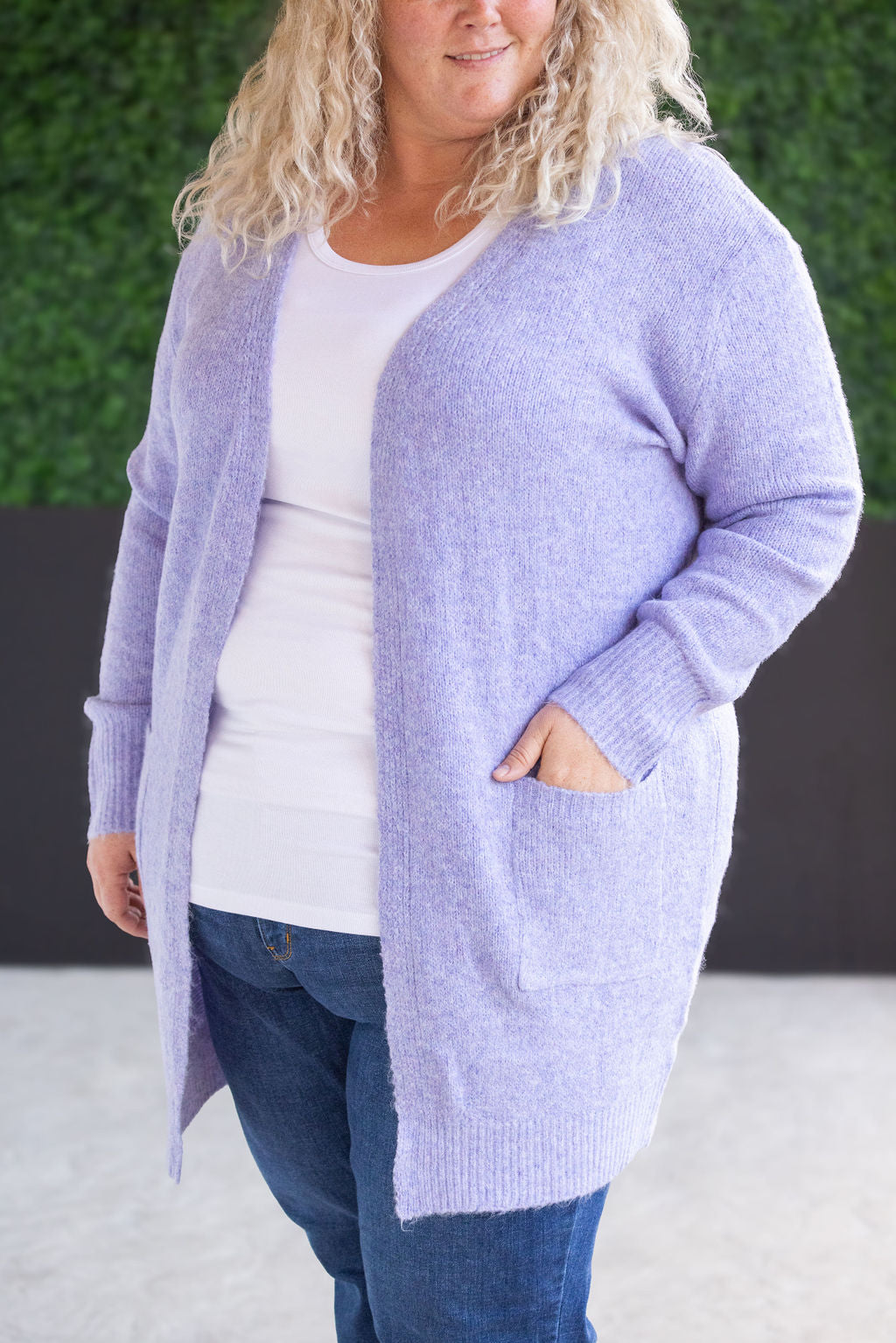 Madison Cozy Cardigan - Lavender