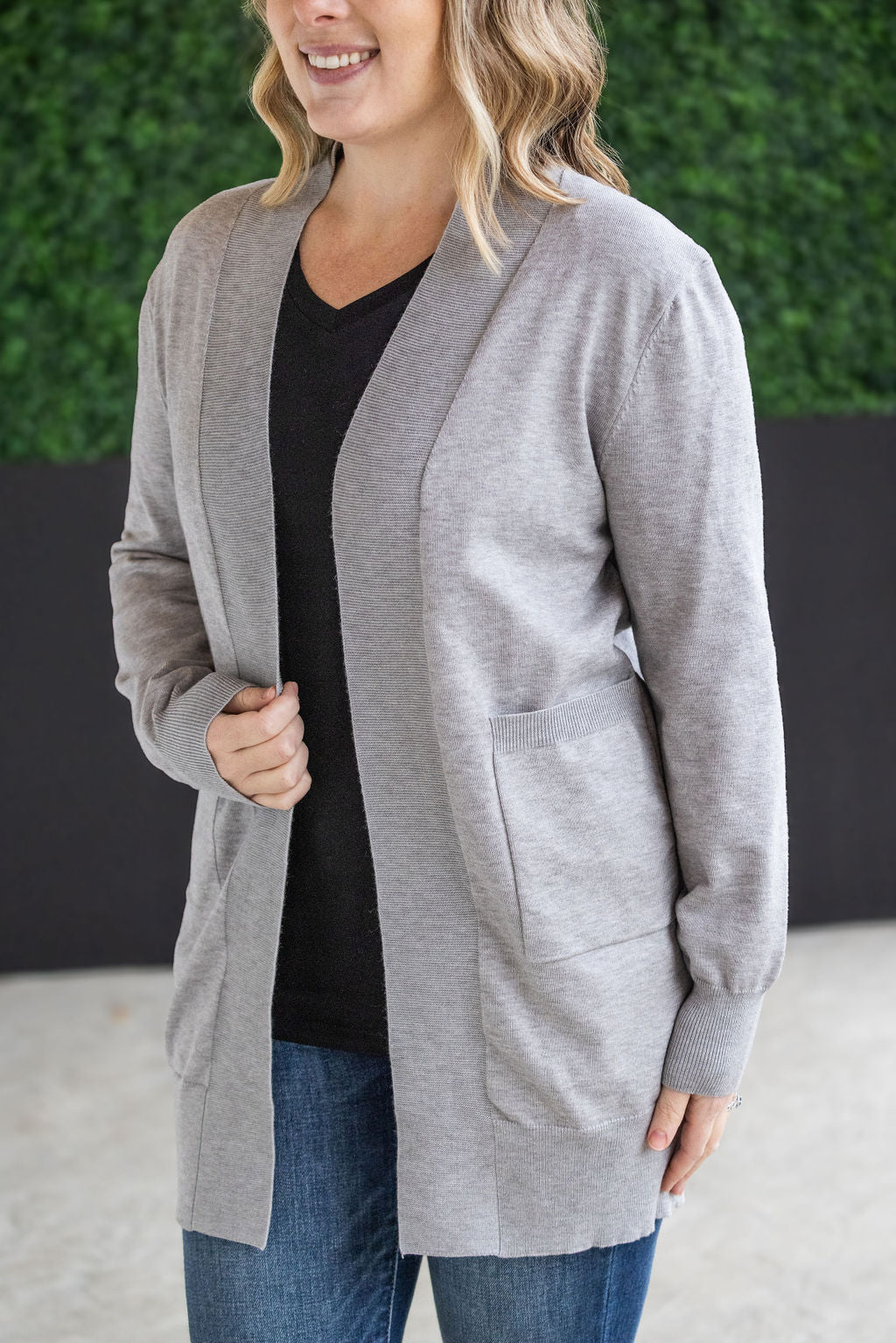 High Pocket Cardigan - Grey FINAL SALE