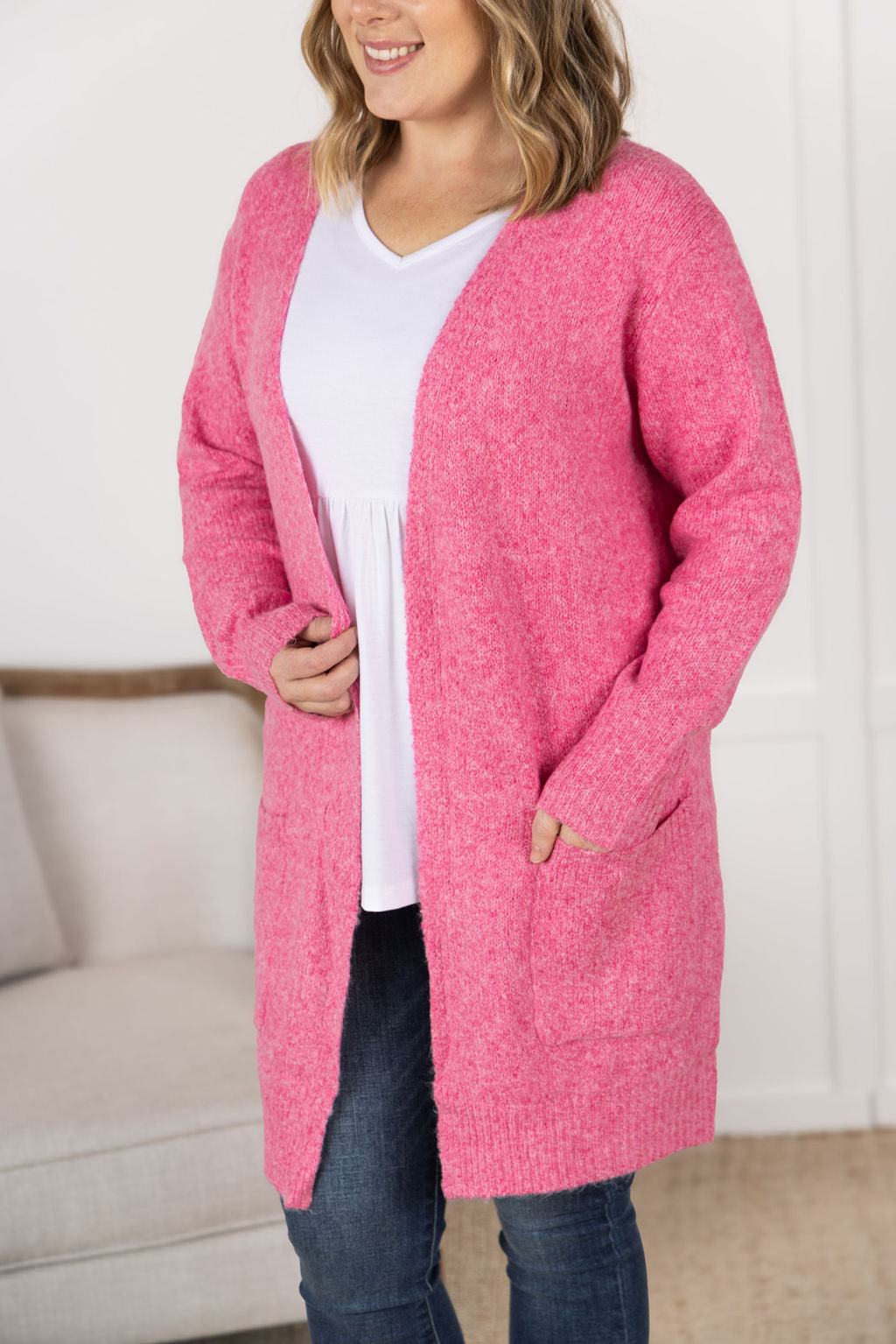 Madison Cozy Cardigan - Pink