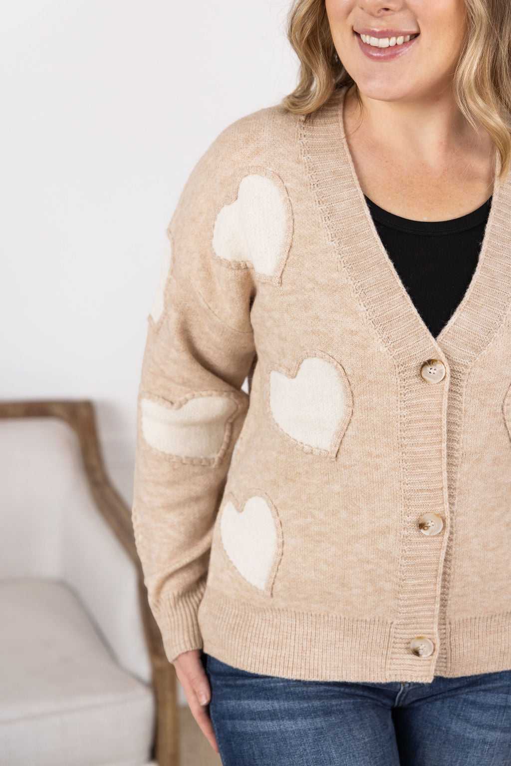 Sweetheart Cardigan - Tan