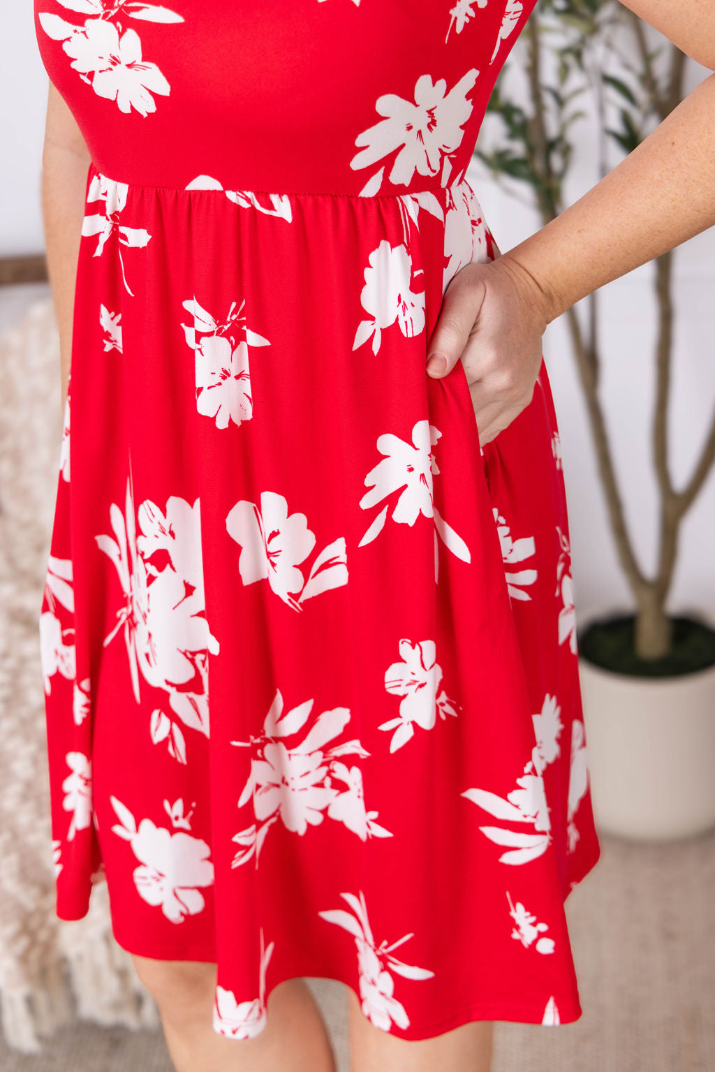Kelsey Tank Dress - Red Floral FINAL SALE