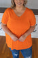 Sarah Ruffle Top - Orange