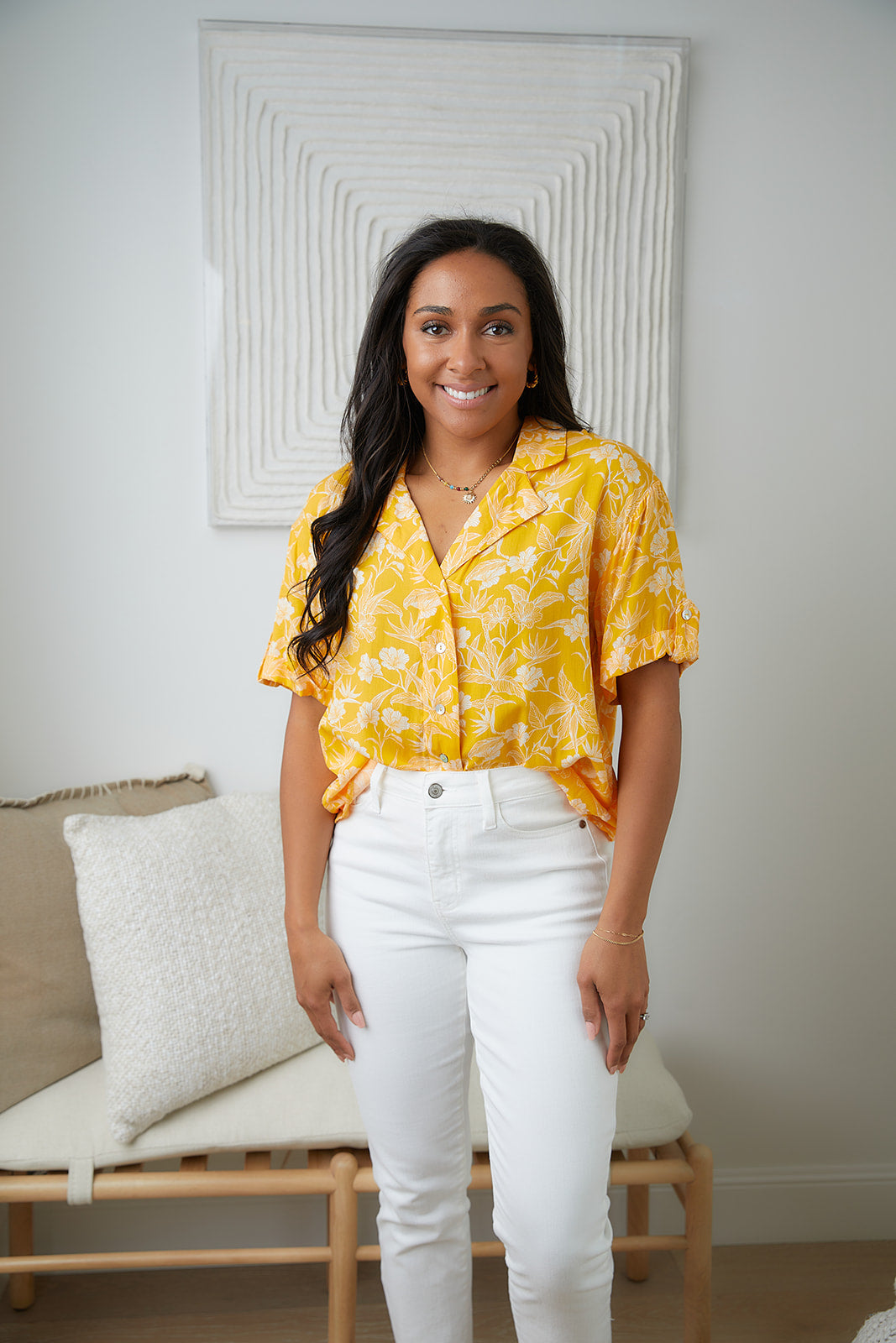 Clementine Floral Button Up Blouse
