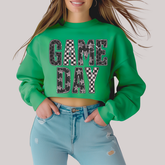 Edgy Gameday in Green Sweatshirt