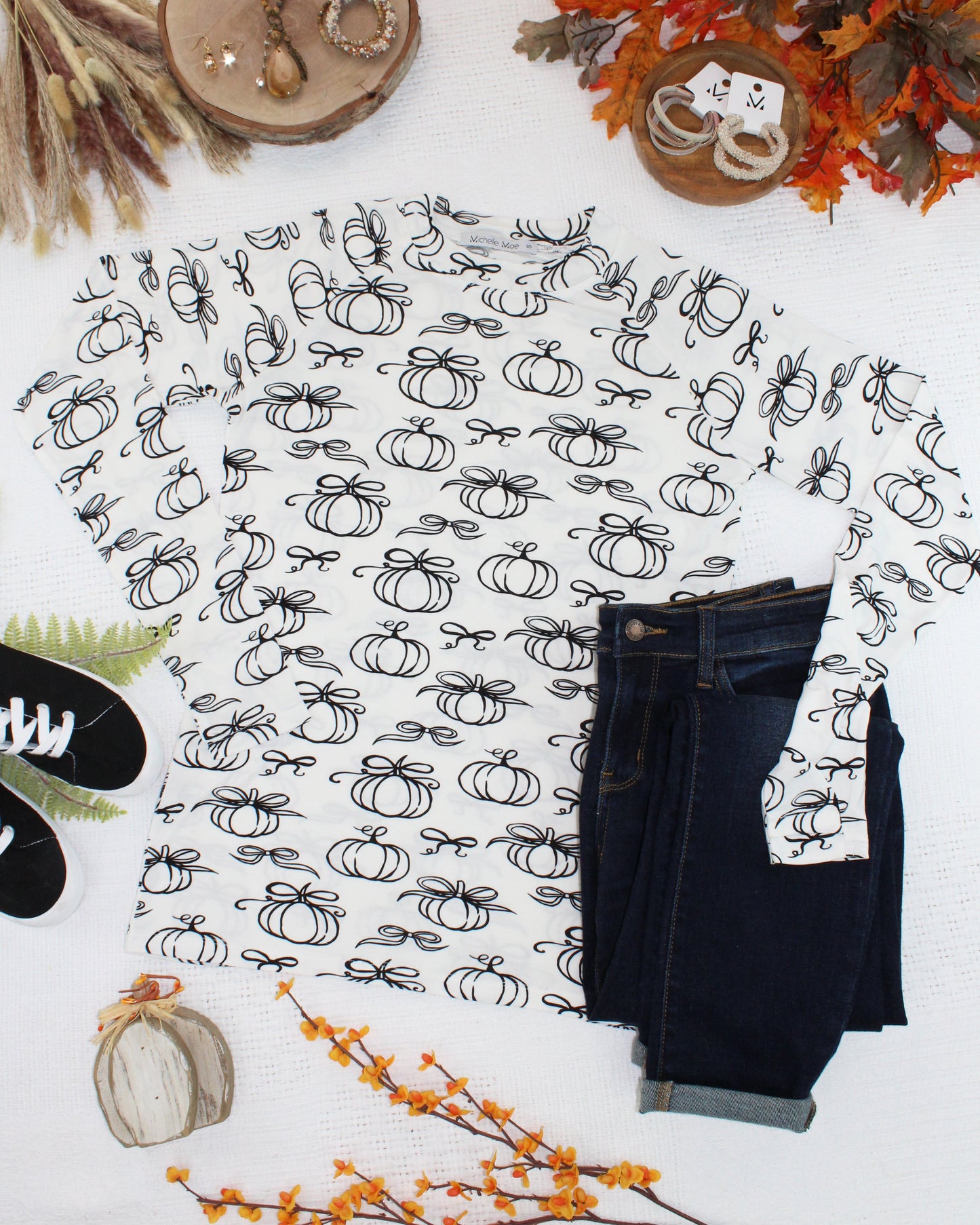 Blair Long Sleeve Top - Classic Pumpkins