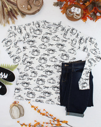 Blair Long Sleeve Top - Classic Pumpkins