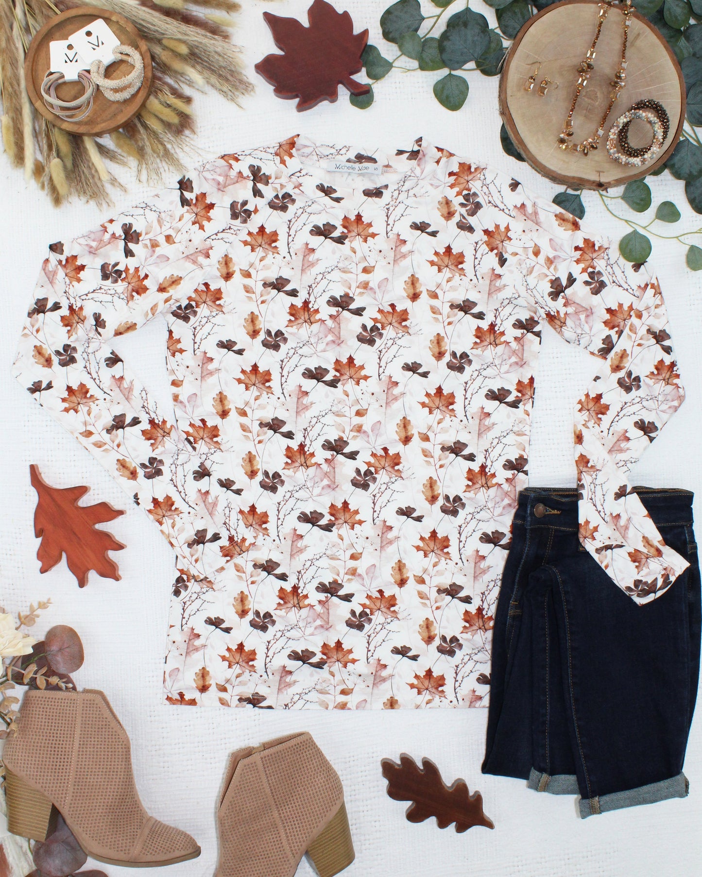 Blair Long Sleeve Top - Fall Foliage