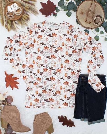 Blair Long Sleeve Top - Fall Foliage