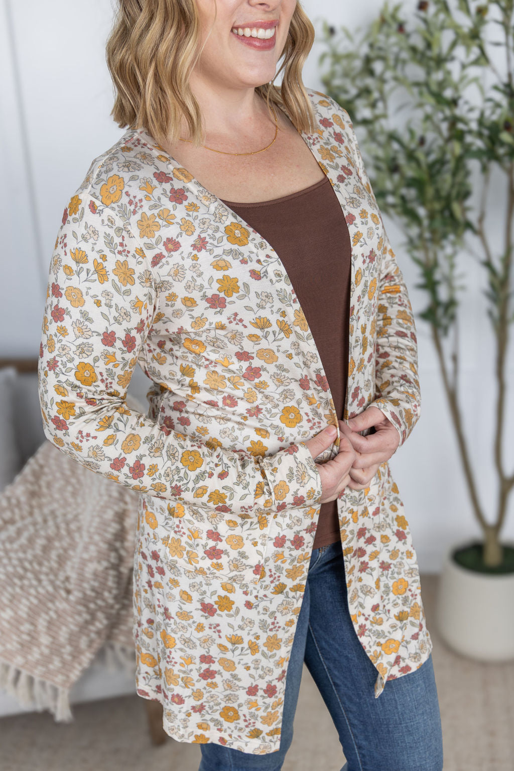 Classic Cardigan - Fall Vintage Floral FINAL SALE
