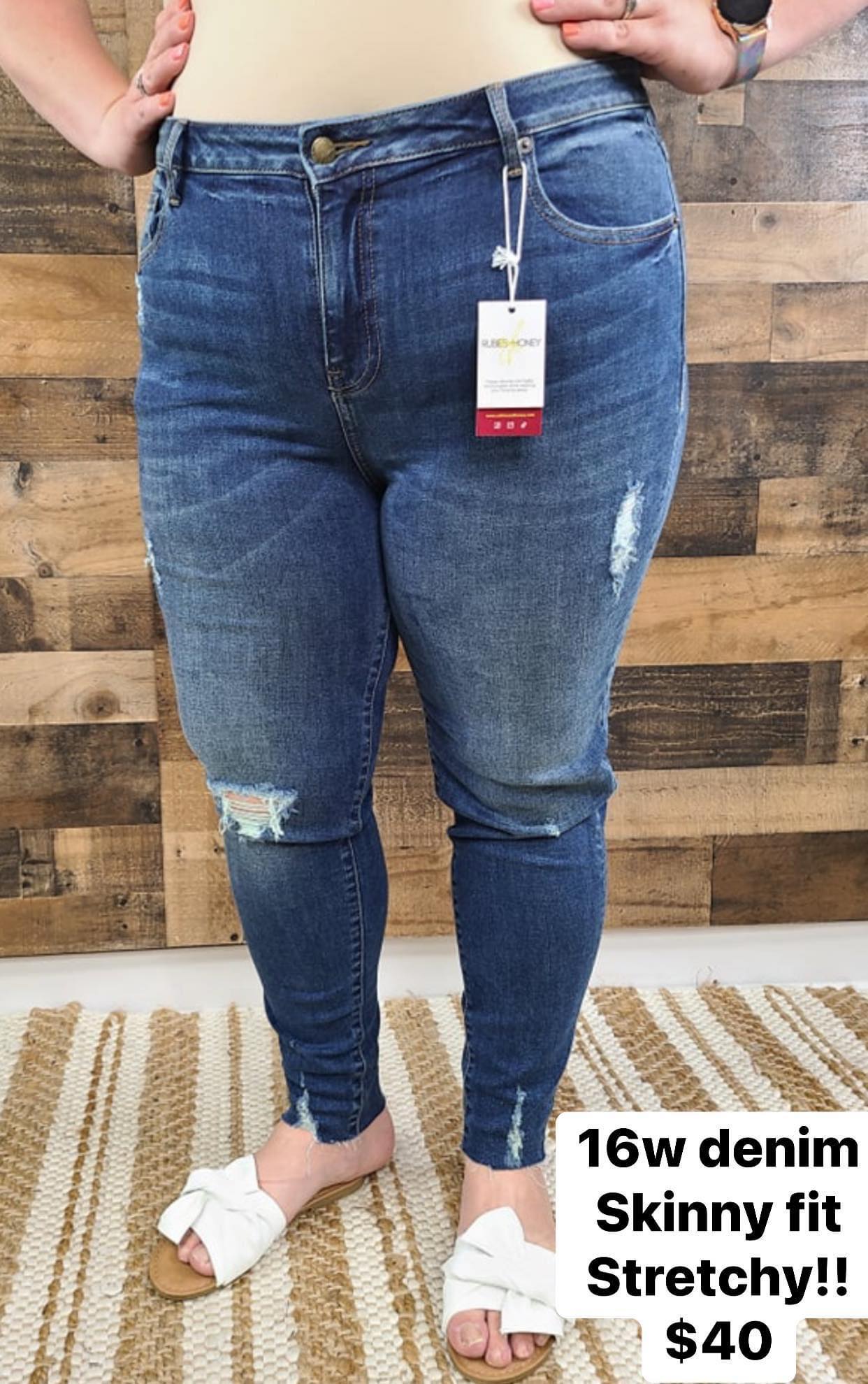 16W Skinny Stretch Jeans by Rubies & Honey