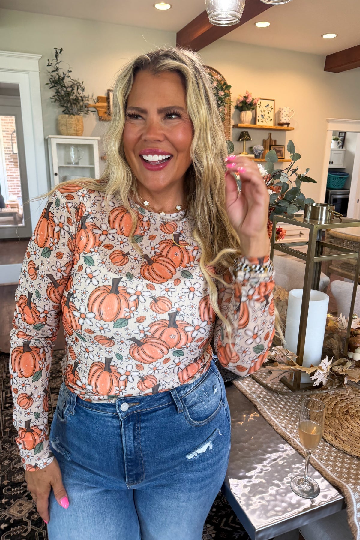 Prebook HARVEST BLOOM MESH TOP