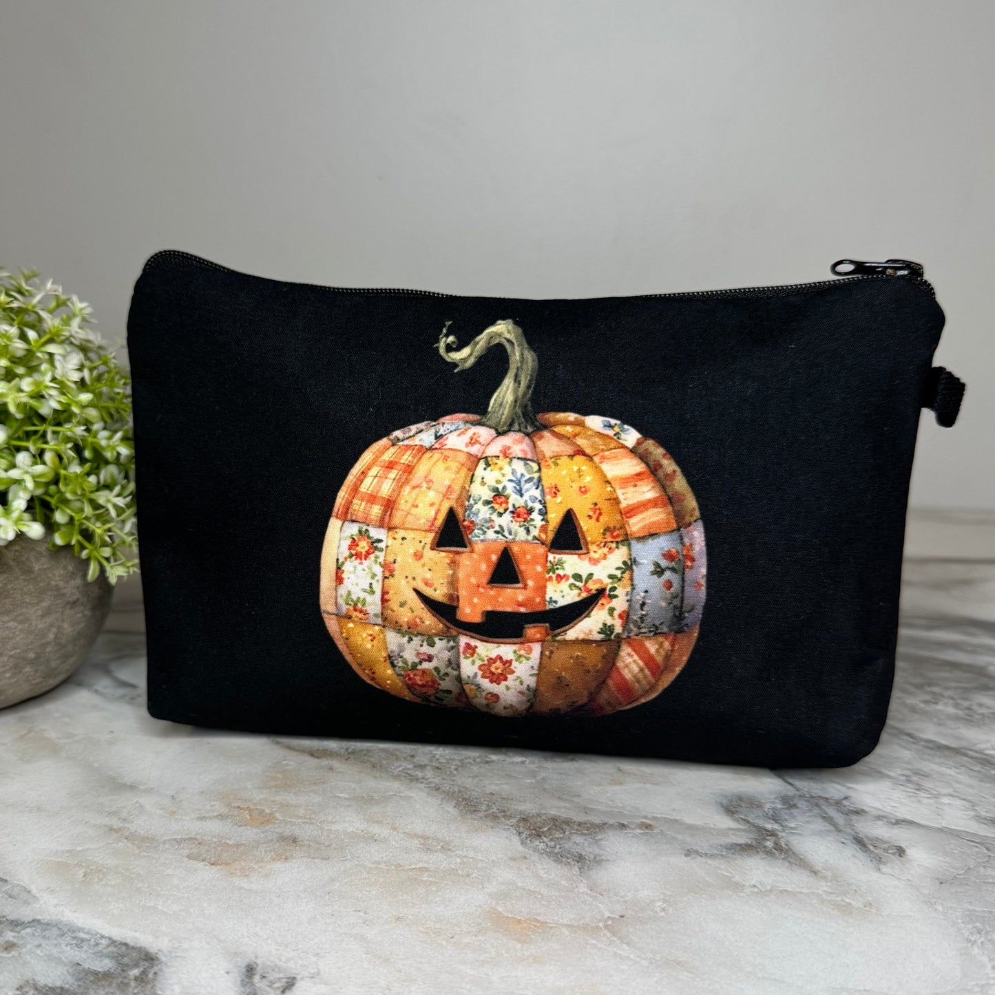 Pouch - Halloween - Quilted Pumpkin