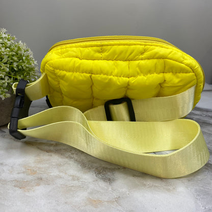 Puffer Belt Bag - Crossbody and Fanny - Yellow