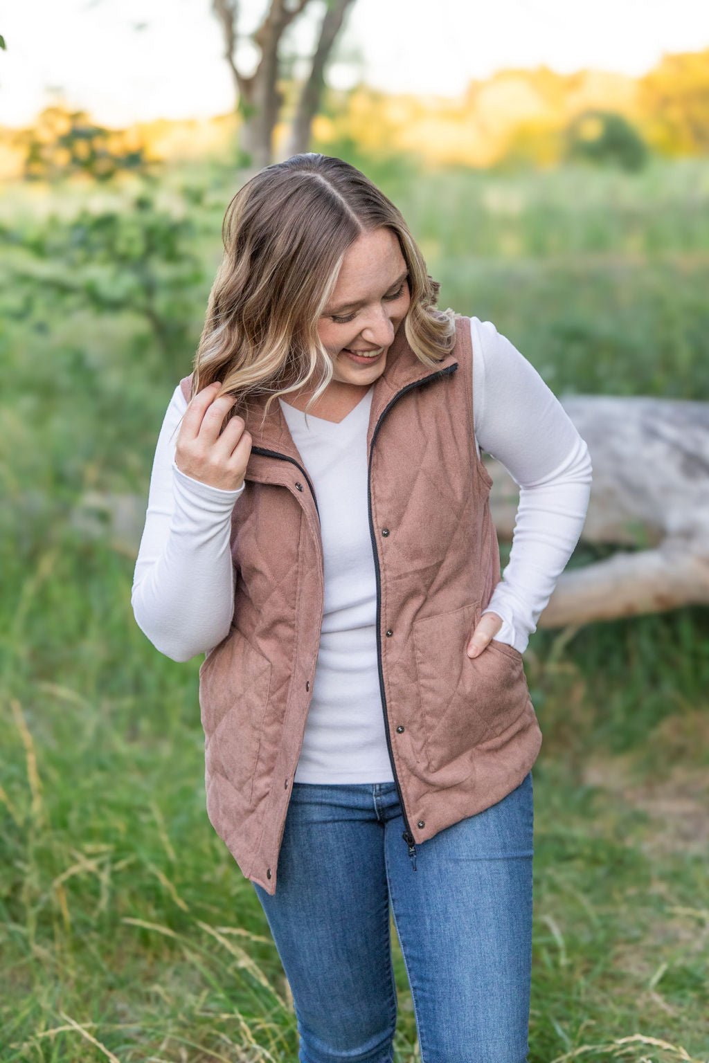 Corduroy Vest - Chestnut