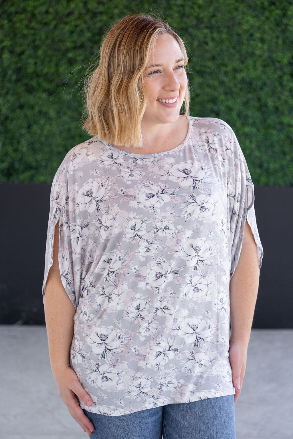 Darcy Dolman - Vintage Grey Floral FINAL SALE