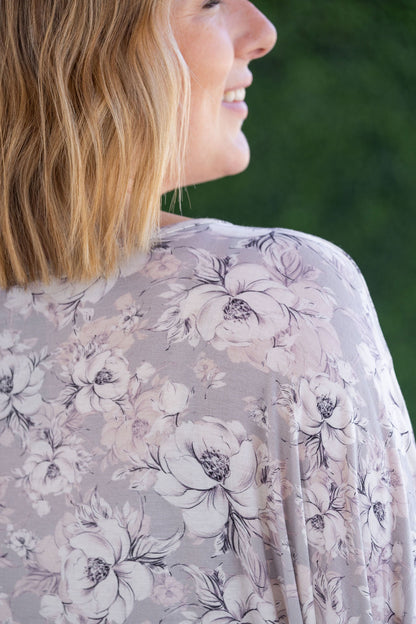 Darcy Dolman - Vintage Grey Floral FINAL SALE