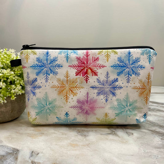 Pouch - Snowflake on White