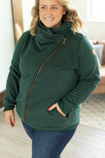 Quinn ZipUp Cowl - Evergreen