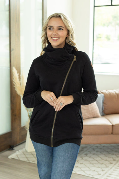 Quinn ZipUp Cowl - Black