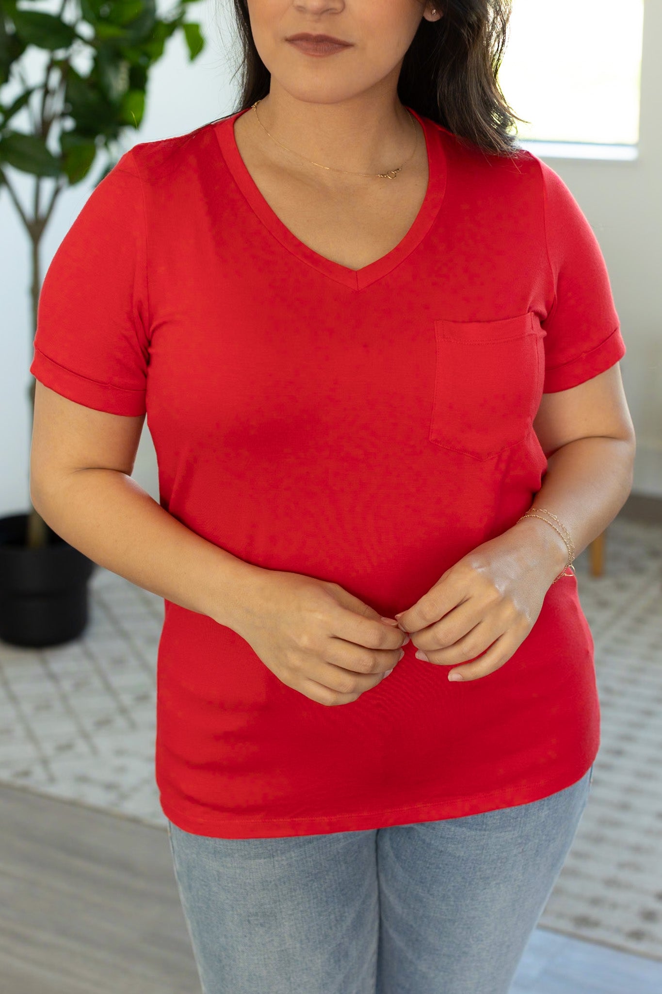 Sophie Pocket Tee - Red