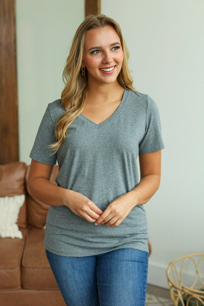 Olivia Tee - Charcoal