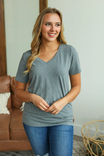 Olivia Tee - Charcoal