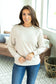 Corrine Ribbed Pullover Top - Oatmeal