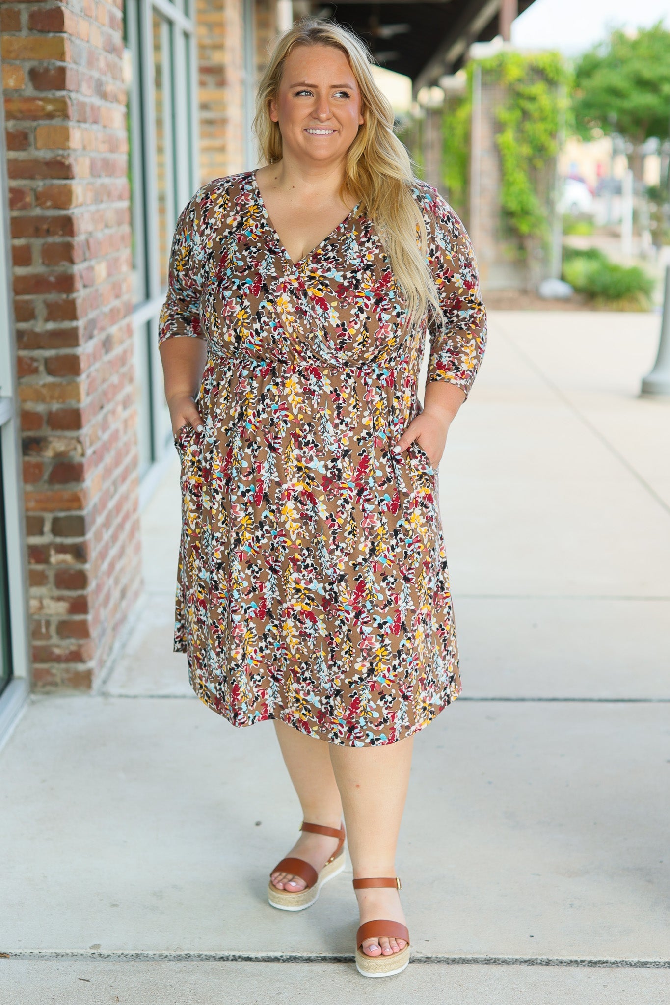 Taylor Dress - Mocha Floral