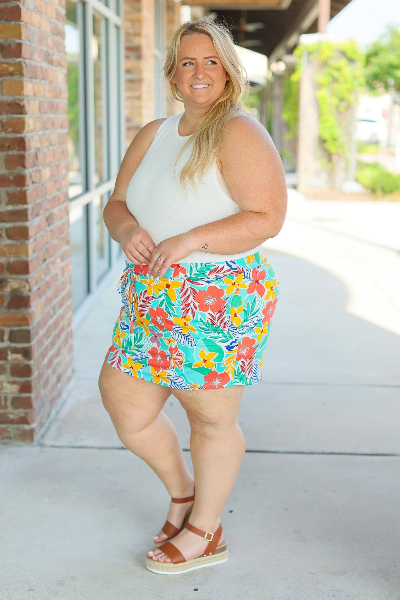 Sienna Skort - Tropical Floral Mix