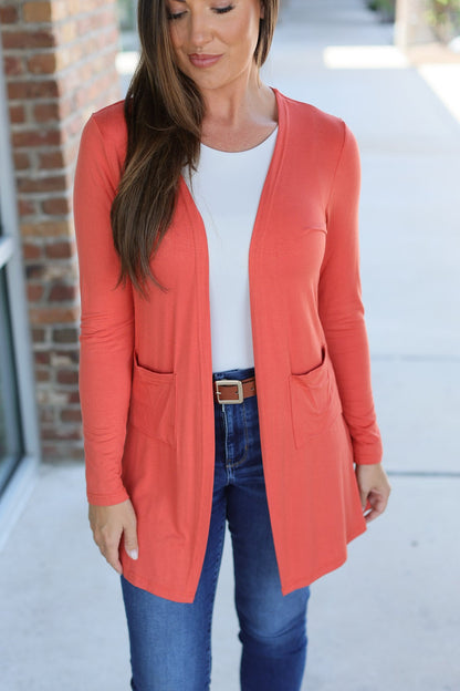 Classic Cardigan - Pumpkin