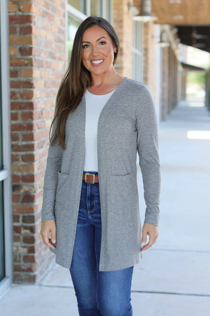 Classic Cardigan - Light Grey