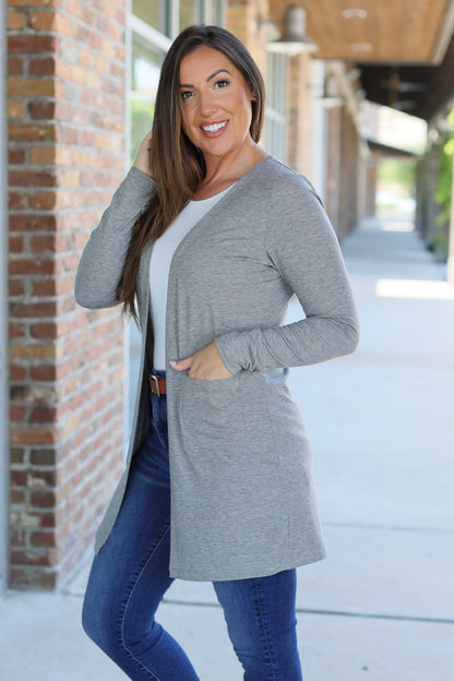 Classic Cardigan - Light Grey