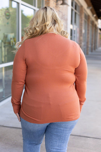 Leah Long Sleeve Top - Pumpkin