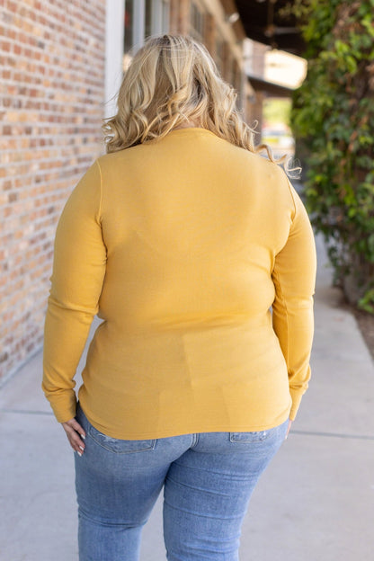 Leah Long Sleeve Top - Mustard