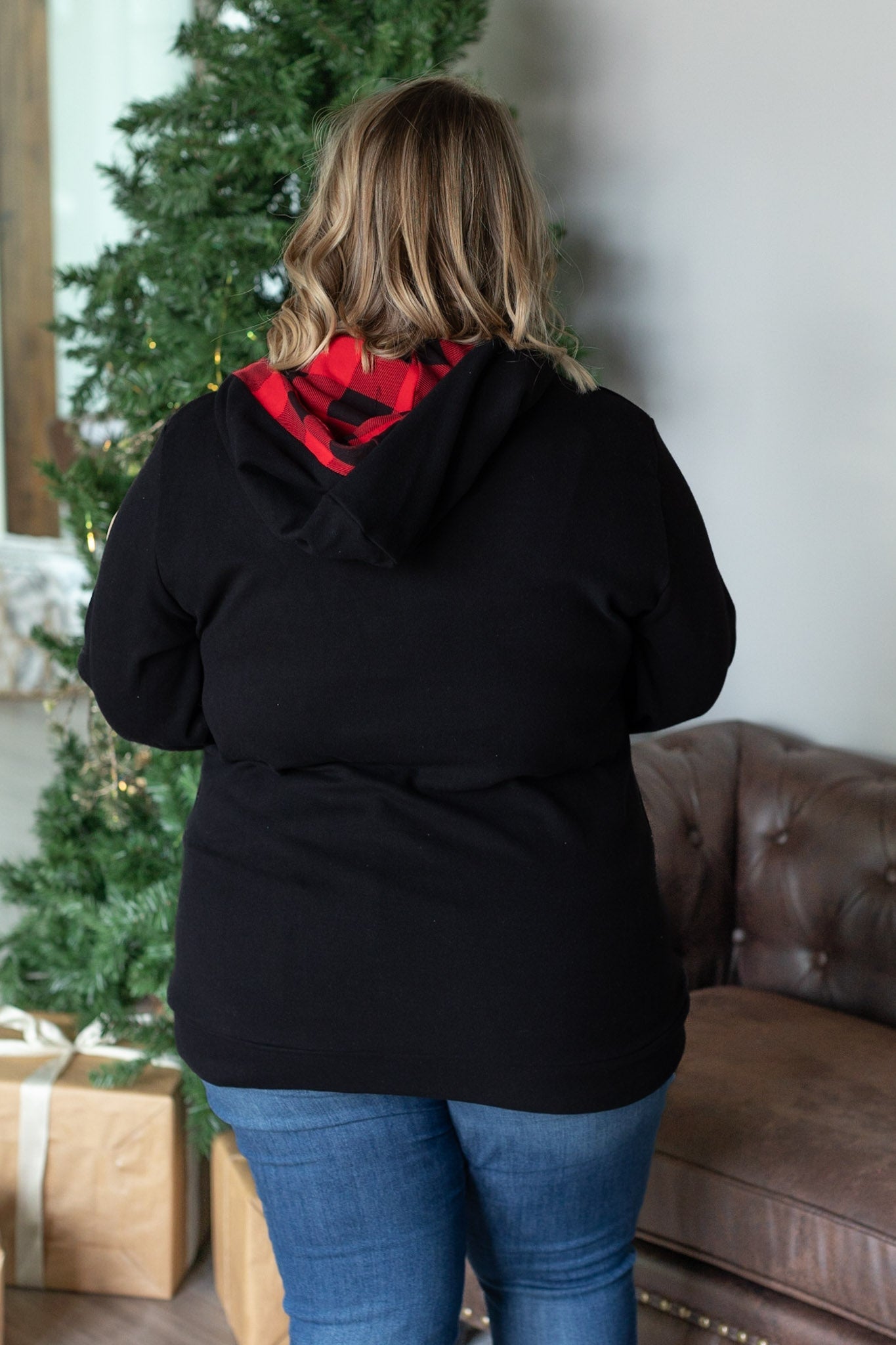 Avery Accent HalfZip Hoodie - Buffalo Plaid