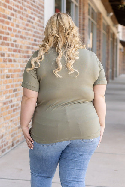 Sophie Pocket Tee - Olive