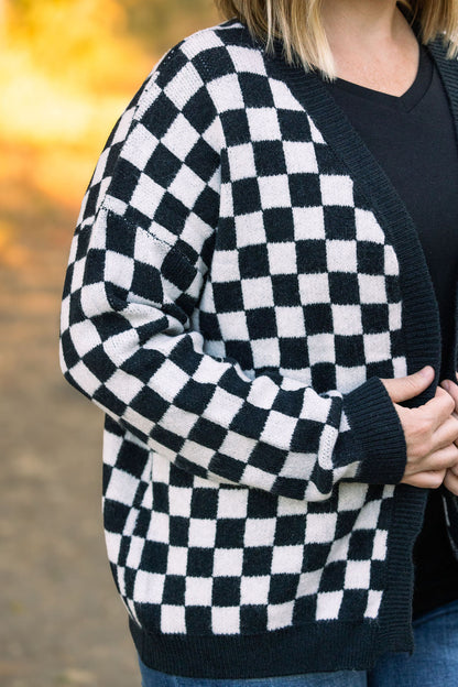 Black Checker Cardigan