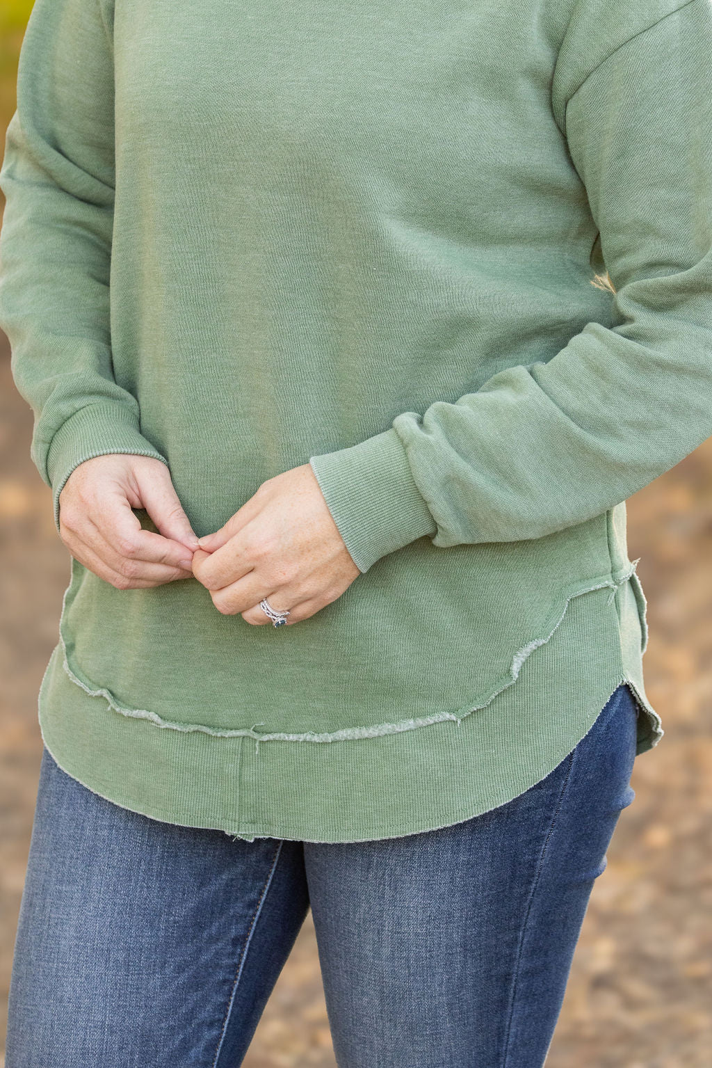 Vintage Wash Pullover - Sage