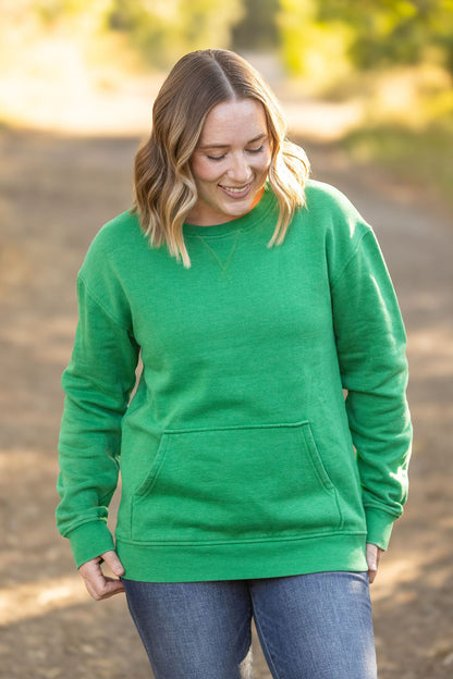 Vintage Wash Pocket Pullover - Green