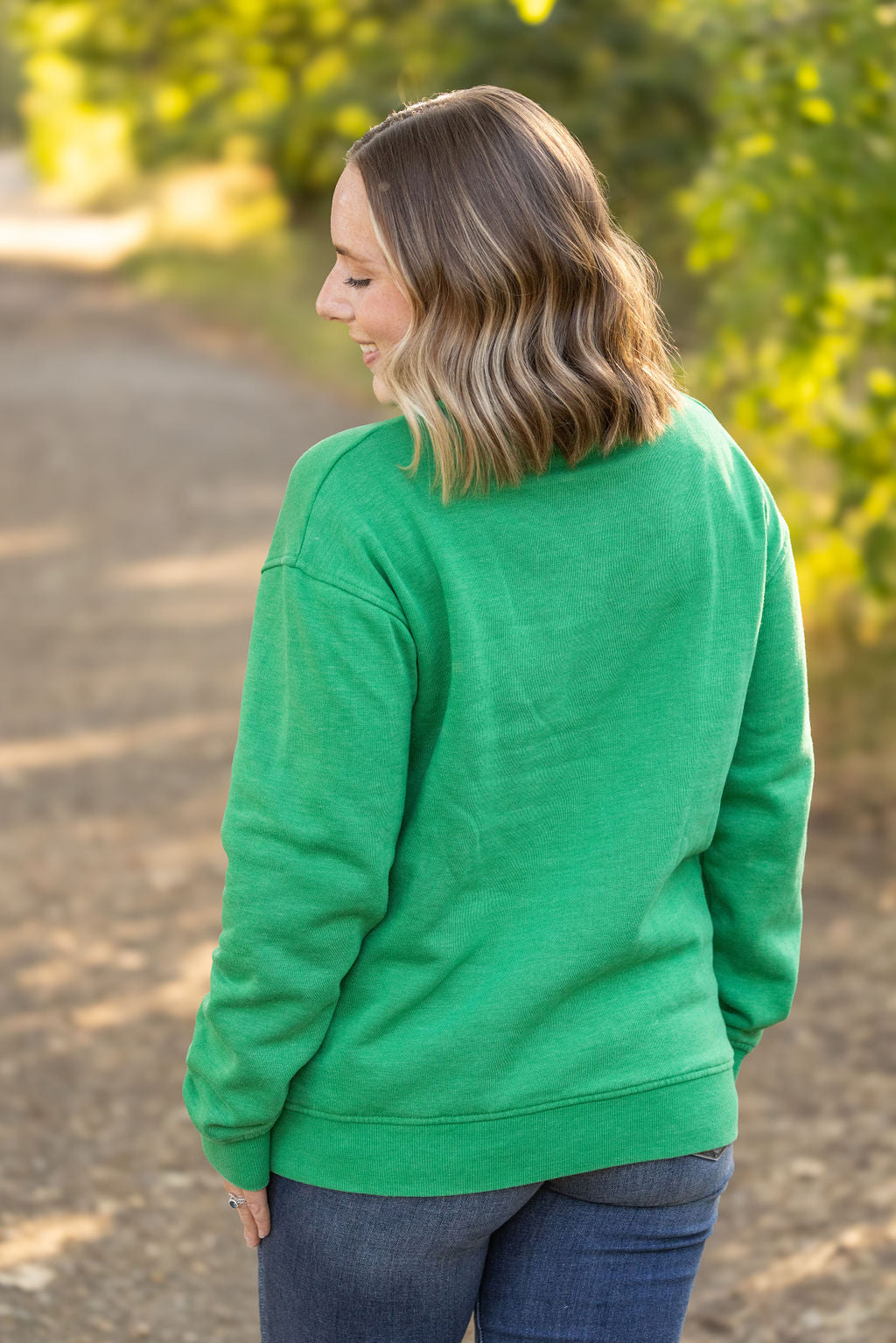 Vintage Wash Pocket Pullover - Green