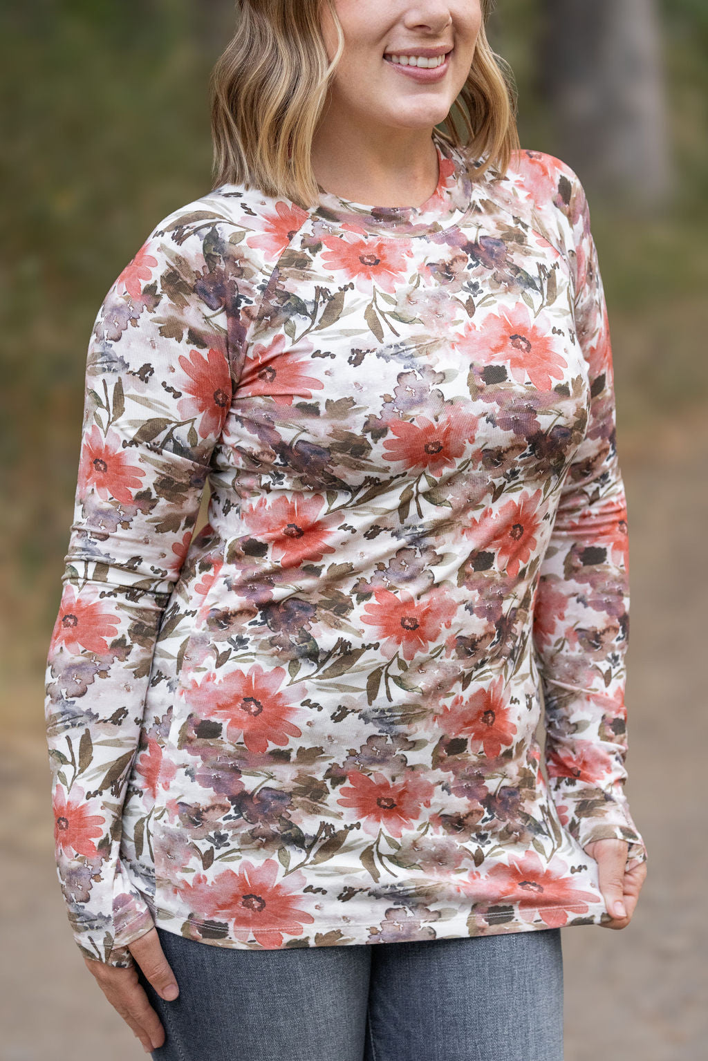 Blair Long Sleeve Top - Floral Sunset