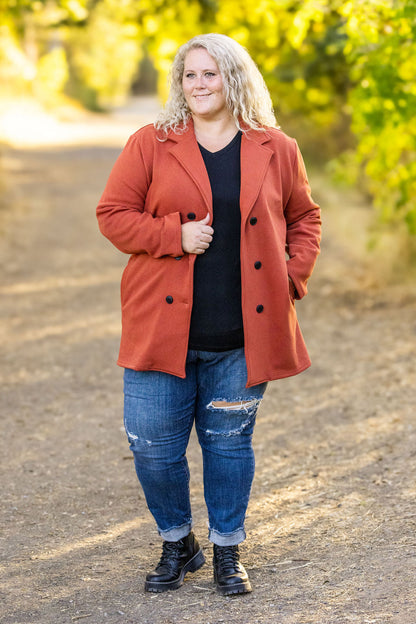 Scarlett Sweater Jacket - Pumpkin