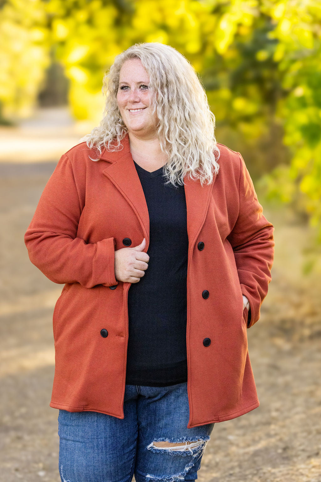 Scarlett Sweater Jacket - Pumpkin