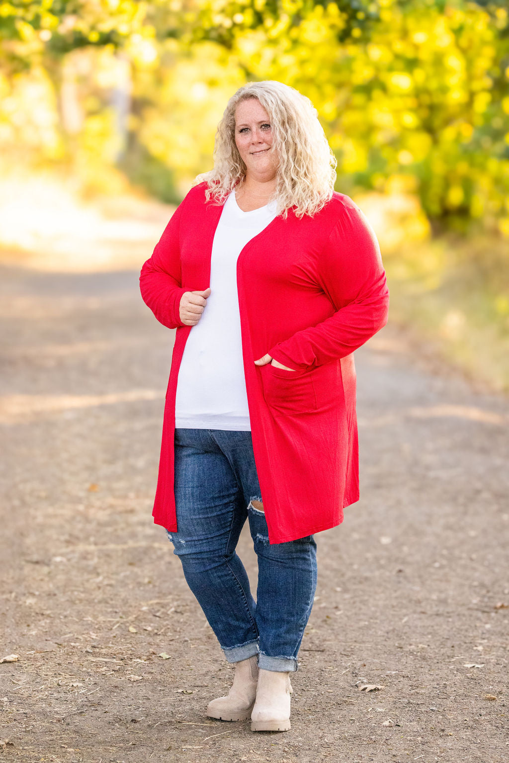 Classic Cardigan - Red