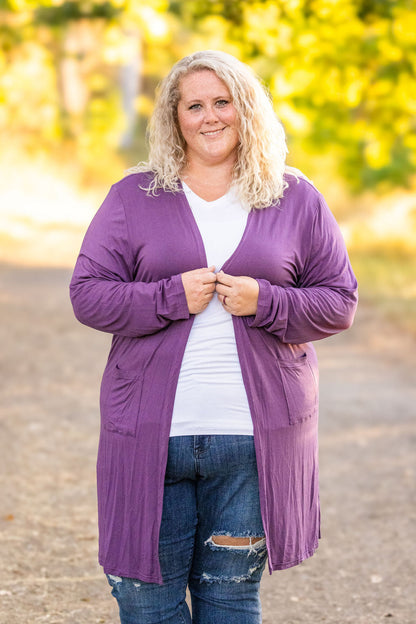 Classic Cardigan - Purple