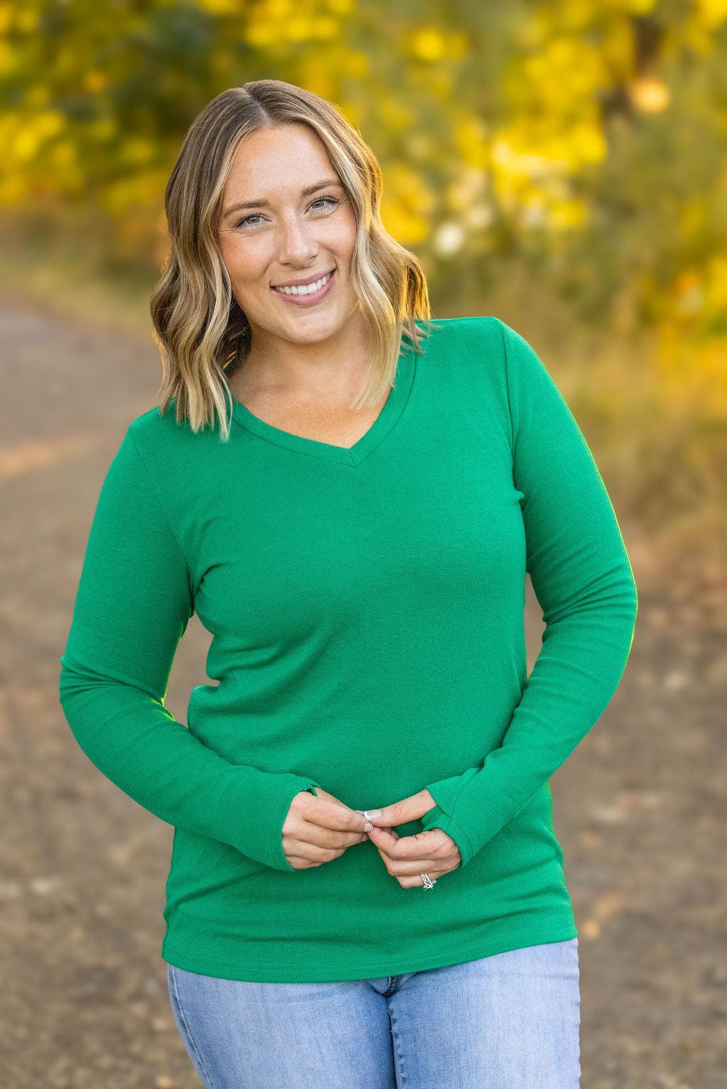 Leah Long Sleeve Top - Green